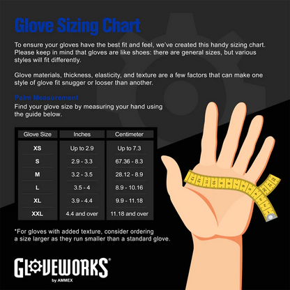 GLOVEWORKS HD ROYAL BLUE 6 MIL NITRILE GLOVES WITH RAISED DIAMOND TEXTURE, LATEX-FREE DISPOSABLE GLOVES